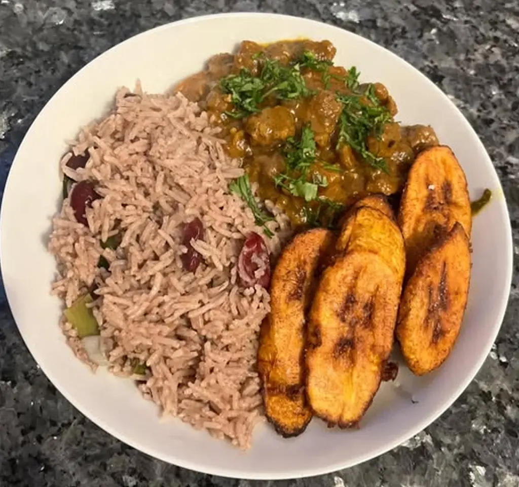 Rice & Peas with Curry Mutton